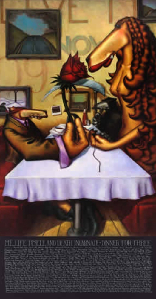 Markus Pierson - Dinner for 3 - giclee on canvas - 74x40