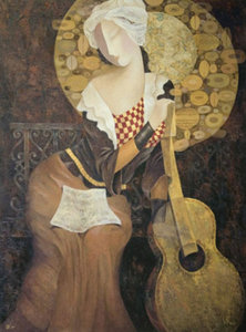 Arbe Berberyan - Music Becomes Her - giclee on canvas