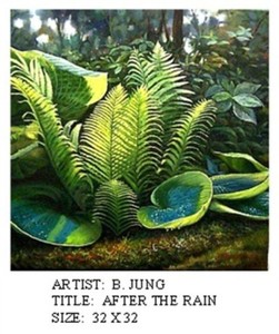 B. Jung - After The Rain - oil painting - 32x32