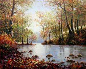 B. Jung - Warmth of Fall - oil painting on canvas - 16x20