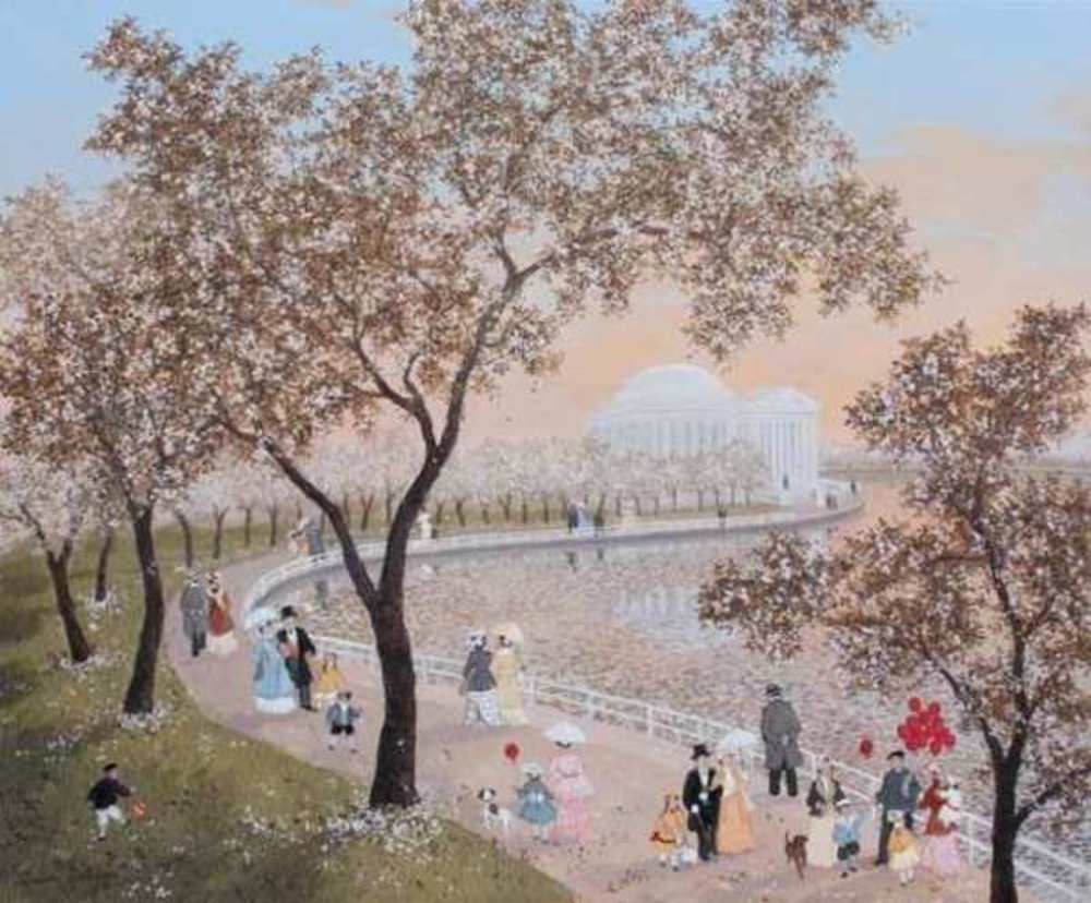 Fabienne Delacroix - Cherry Blossom in the tidal bassin border=