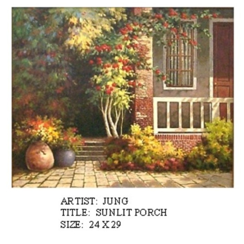 B. Jung - Sunlit Porch - oil painting