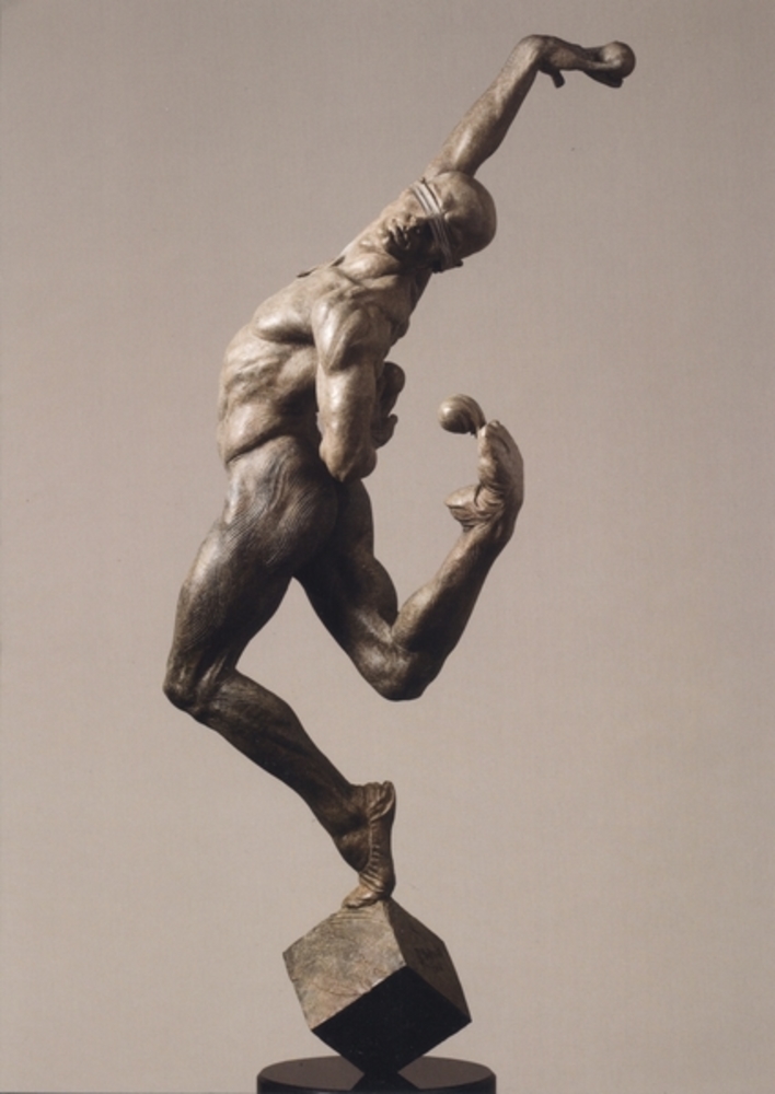 Richard MacDonald - Leap of Faith 1/2 - bronze sculpture - 45X13X19
