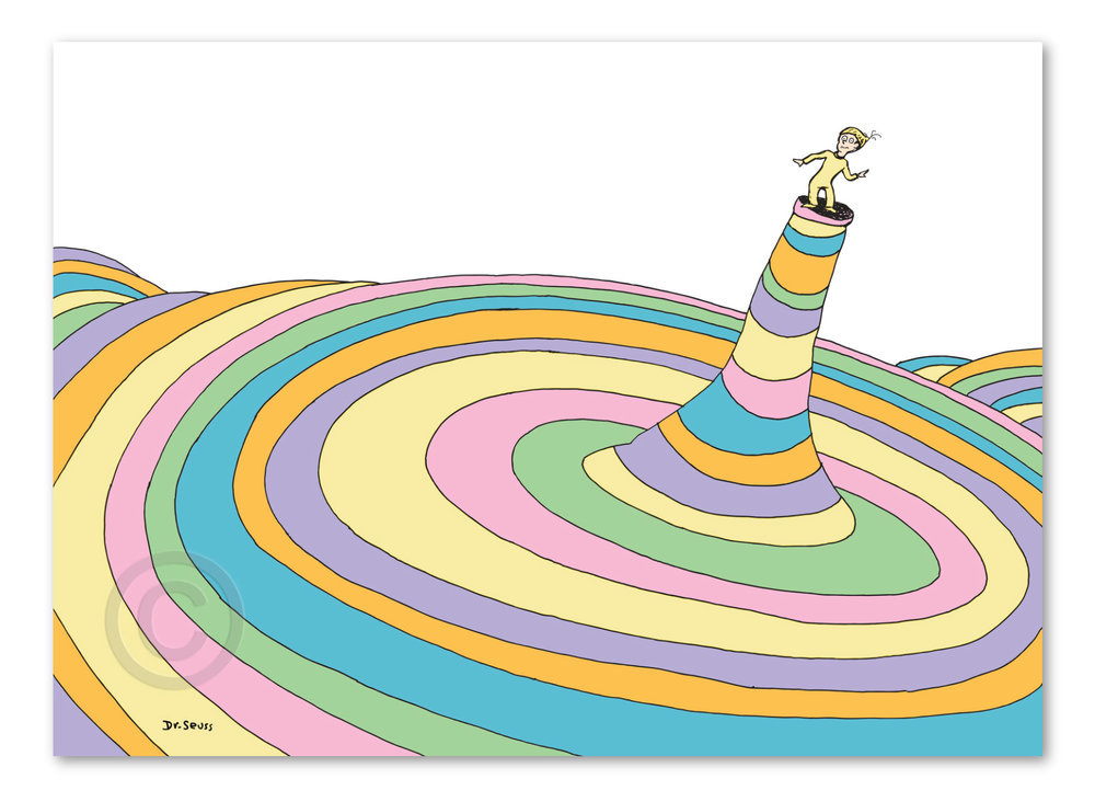 Seuss - Oh The Places You Go cover illustration Delux border=