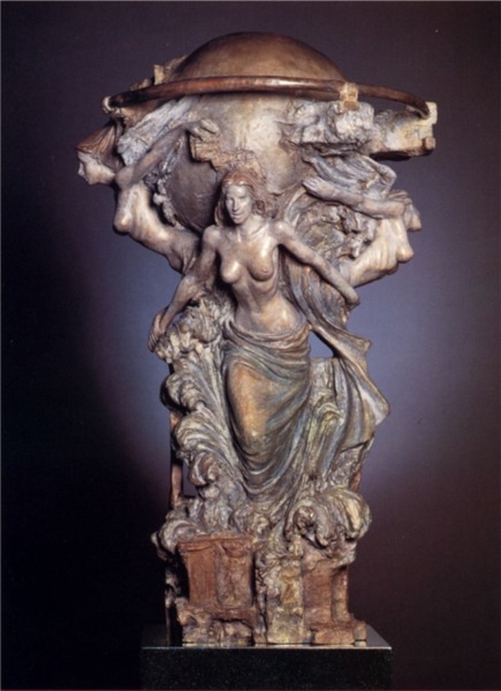 Tuan - Four Elements - bronze sculpture - 36x20x20