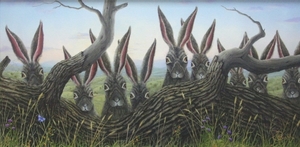 Robert Bissell - Lookouts - giclee on canvas - 13.5x26.75