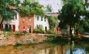  Title: Sunny Day, Georgetown , Size: 20x32 , Medium: giclee on canvas-emb.