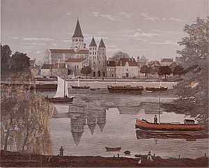  Title: L'Abbaye de Paray le Monial , Size: 19.375 X 24 , Medium: lithograph
