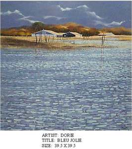 Dominique Dorie - Bleu Jolie - oil painting - 40x40