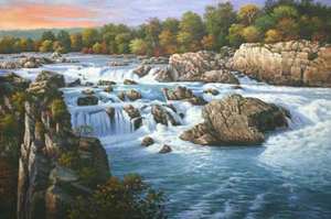 B. Jung - Autumn in Great Falls - oil painting