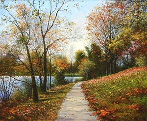 B. Jung - Colors of Fall - oil painting - 22 x 26