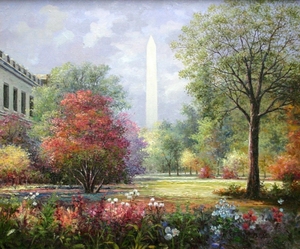 B. Jung - Spring In Washington - oil painting on canvas - 20x24