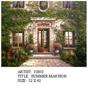  Title: Summer Mansion , Medium: oil painting