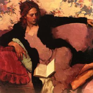 Joseph Lorusso - A Relaxing Read - giclee on canvas