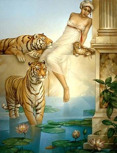Michael Parkes - Indian Summer - giclee on canvas - 41.5x31.5