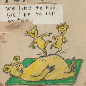 Seuss - Hop Pop Top -single - giclee on paper - 14x11