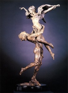 Tuan - Rapture - bronze sculpture - 36x19x16