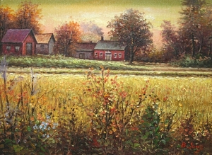 B. Jung - Autumn's Arrival - oil painting - 9 x 12